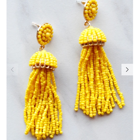 The Impeccable Pig Jewelry - ⚠️Sold⚠️💛Yellow Capri Tassel Earrings💛